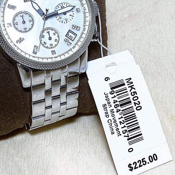 Watch, Michael Kors MK-5020 Stainless Steel Watch with Diamond Numeral Face - Picture 7 of 7